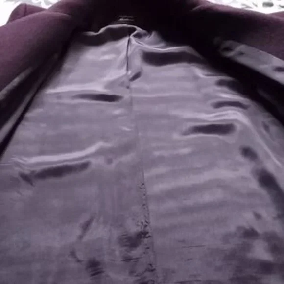 Stephanie Matthews Vintage Women's Double Breasted Coat - Sz (8) - Dark Burgundy - Picture 11 of 12